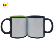 Factory cheap wholesale custom 11oz Inner Colored white patch sublimation mug